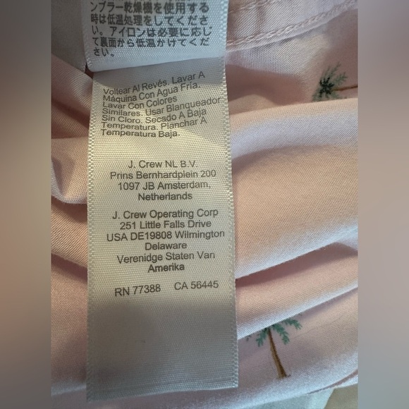 J.Crew Flex Washed Mens Short Sleeve Button Shirt Sz.M-Slim/Palm Tree Print (E)5 - Picture 10 of 10